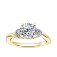 thumbnail image 1 of 0.75 Carat Excellent Round Cut Real Diamond New Design Three Stone Ring for Wedding Solid 18K Yellow Gold Size 11, 1 of 8