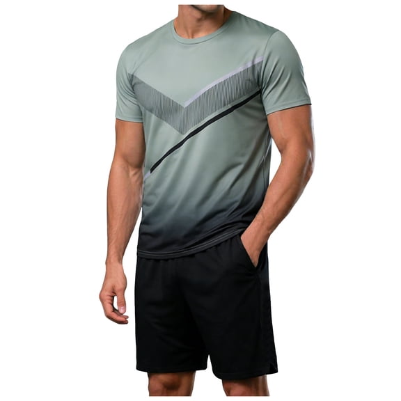 UAYOTSE Mens Short Sets Workout Sets Athletic Clothes Soccer Shirts Shorts Basketball Running Gym Football Outfits Summer,Sizes XL