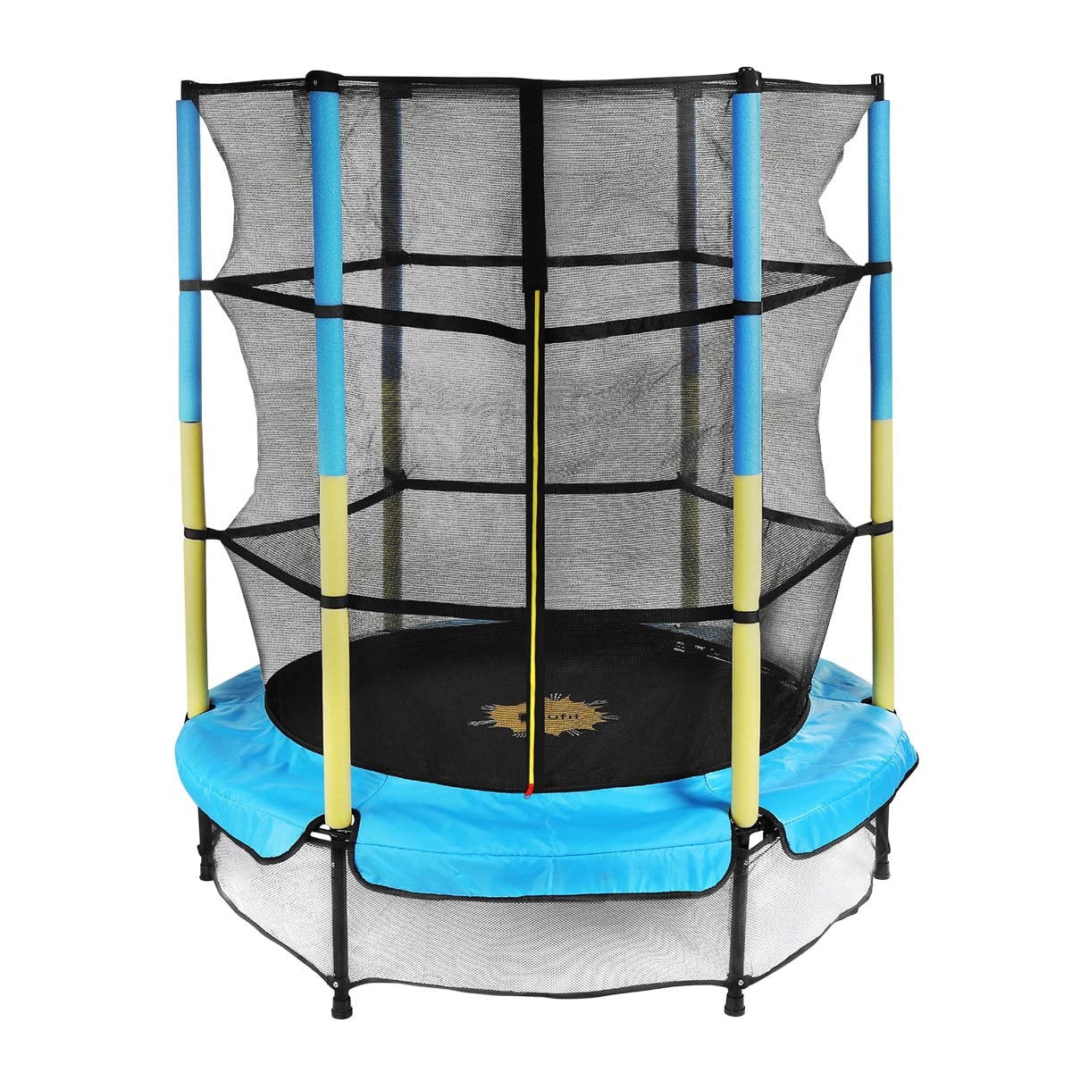 55 Inch Kids Toddler Trampoline with Mesh Enclosure,Child Fitness Exercise Jumping Round Trampoline Bed for Outdoor Indoor