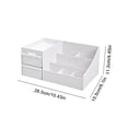 thumbnail image 3 of Cosmetic Storage Box, Drawer Type, Dorm Desk Leather Shelf, Desktop Storage, Suitable for Masks and Stationery, 3 of 8