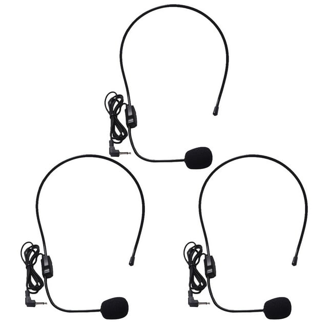 micrófonos de diadema con cable y altavoz, amplificador de voz portátil, para hombres y mujeres.