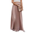 thumbnail image 2 of Joernso Elastic High Waist Pleated Skirt Women Solid Color Large Hem A-Line Long Skirt Work Leisure Skirt Streetwear, 2 of 8