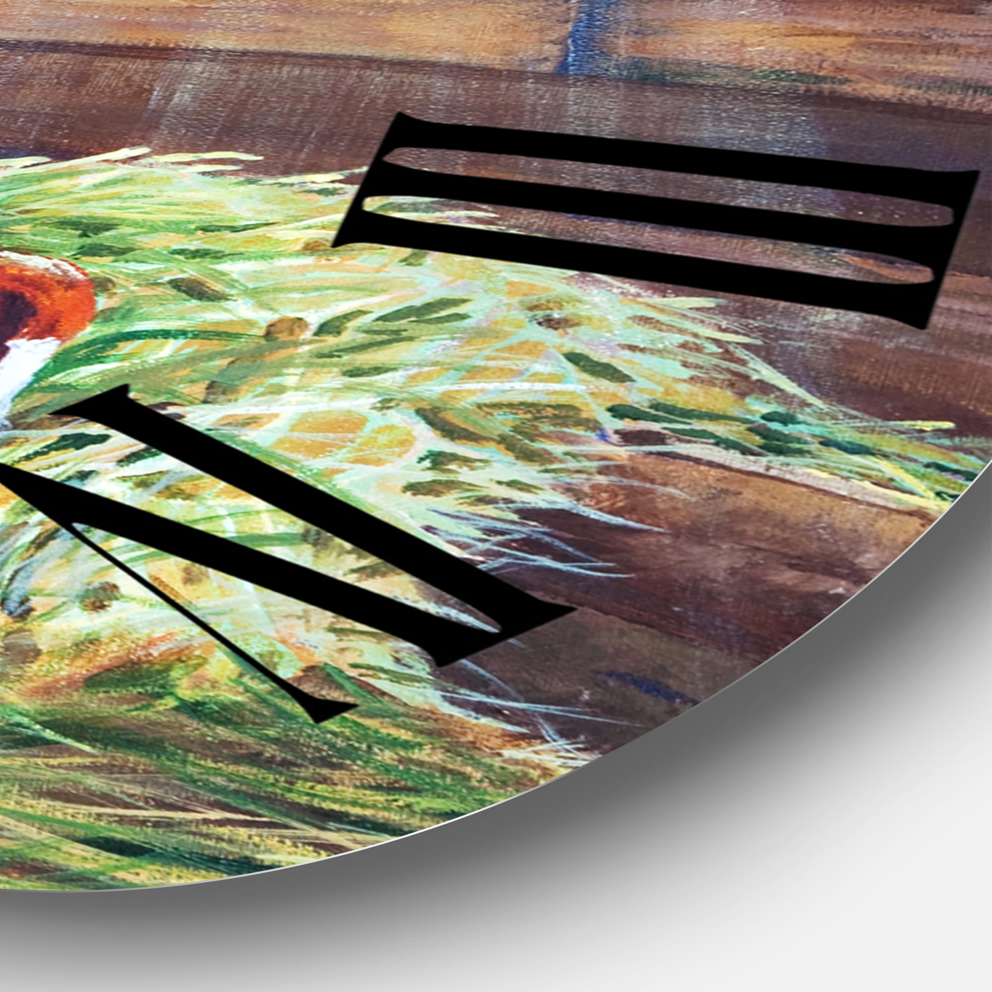 Designart 1 in Quartz Farmhouse Wall Clock
