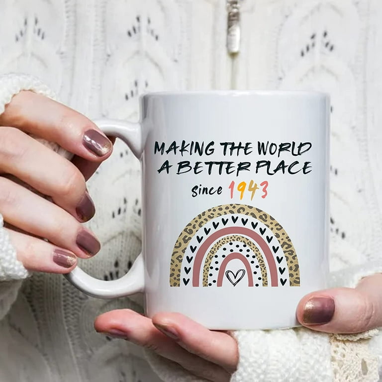 50th Birthday Latte Mug Making the World a Better Place 