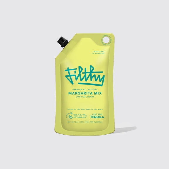 Filthy Margarita Mix Premium Cocktail Mixer, 32 fl oz Pouch (1-Pack)