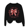 thumbnail image 4 of Amzcrzy Chandail pour Femmes Chandail à Col Rond pour Femmes à Imprimé de Nœud de Noël Chandail à Capuchon Haut à Manches Longues Chandail à Capuchon Chandail de Noël Chandails à Manches Longues pour Femmes Chandail à Enfiler S, 4 of 6
