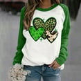 thumbnail image 2 of QIPOPIQ T-Shirts à Manches Longues Col Rond pour Femmes T-Shirts de la Saint-Patrick T-Shirts Imprimés Cœur Trèfle T-Shirt Chanceux Vert Haut Col Rond T-Shirt T-Shirt de la Saint-Patrick Offres de Vacances, 2 of 4