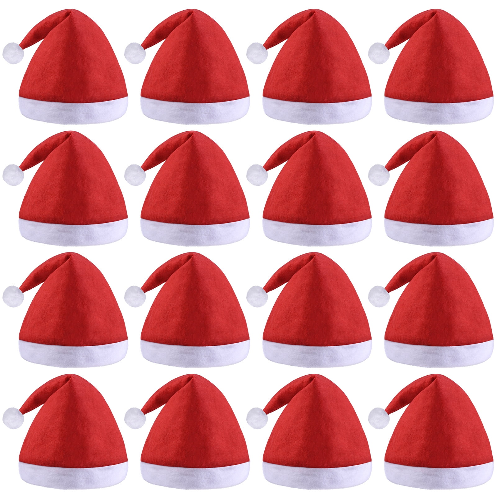 fovths-16-pack-christmas-santa-hats-with-white-cuffs-non-woven