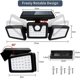 thumbnail image 1 of Luces solares de seguridad, 3 luces de sensor de movimiento de cabeza ajustables 70led LingWen 8390612124303, 1 of 1