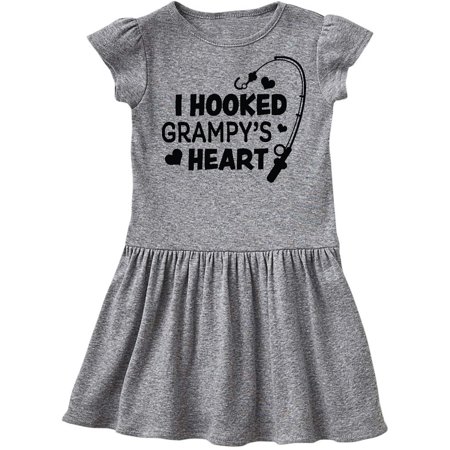 

Inktastic I Hooked Grampy s Heart with Fishing Rod Gift Toddler Girl Dress