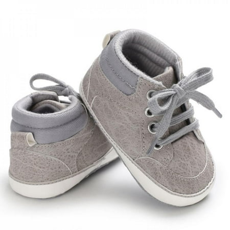 

Sales Promotion!1Pair Baby Shoes First Walkers for Newborn Kids Soft Sole Non-Slip Crib Sneakers Gray S