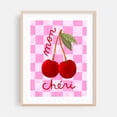 thumbnail image 2 of Mon Chéri Art Print - Painting Fruit Kitchen Decor Typography Pastel Illustration Pop Art Unframed Wall Art Print 22 x 28 inches, 2 of 4