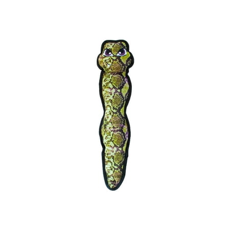 Outward Hound Invincibles Tough Skinz Rattlesnake Dog Toy, Green, Large