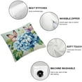 thumbnail image 4 of Patifu Spring Summer Decorative Throw Pillow Covers  Blue Hydrangea Flower Bike Just Bloom Porch Patio Outdoor Pillowcase, Love Grows Here Floral Bicycle Cushion Case Home Decor 18x18in, 4 of 5