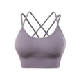 DODADAWANJ Sports Bras for Women Criss-Cross Back Spaghetti Strap Bra ...