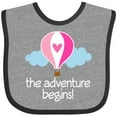 thumbnail image 3 of Inktastic The Adventure Begins Hot Air Balloon Girls Girls Baby Bib, 3 of 4