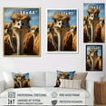thumbnail image 4 of Designart "Portrait Of Ostriches In Elysium" Ostriches Floater Framed Wall Art Living Room, 4 of 5