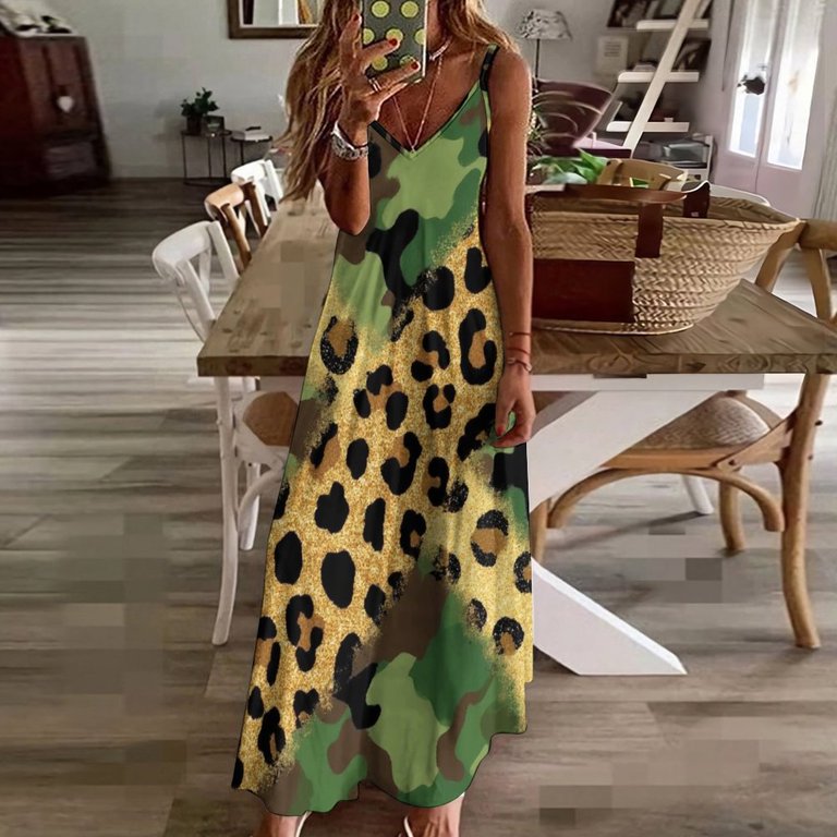 camo evening dress Isabel Camo Maxi Dress – Exquisite Figures Couture main image 0