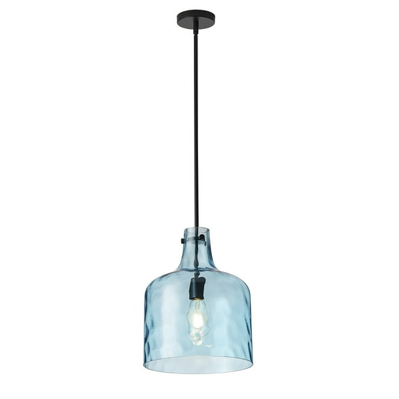 Aiwen Blue Glass Light Fixture Dome Shape Vintage Pendant Light Bedside Living Room Kitchen Island Ceiling Lamp