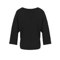 thumbnail image 5 of Women's Waffle Knit Ruched Bat Wing Long Sleeve Draw String Tunic Top, 5 of 6