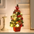thumbnail image 5 of Christmas Room Decor Flocked Christmas Tree Christmas Decorations Green Rotating Music Box Desktop Mini Christmas Tree Decorations, 5 of 7