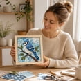 thumbnail image 6 of No-Sew Kinusaiga Fabric Art Kit, DIY Relaxing Handmade Art Project for Adults, Textile Craft Wall Decor Craft, Halloween Christmas Fall Gifts,Blue Bird, 6 of 6