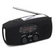 thumbnail image 1 of Bsvklp 2000mAh Manivela Portátil FM AM WB NOAA Radio Solar Radio Antorcha (Negro), 1 of 10