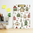 thumbnail image 2 of FORMRS Acrylic Clipboard with Low Profile Clip Standard A4 Letter Size, 12.5" x 9", Brown Christmas House, 2 of 8