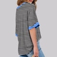thumbnail image 2 of Valcatch Women's Oversized T Shirts Short Sleeve Crewneck Stripes Summer Tops Casual Loose Basic Tee Shirts 2024 Trendy Clothes, 2 of 4