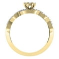 thumbnail image 4 of Dazzlingrock Collection 0.35 Carat (ctw) 14K Round Diamond Swirl Bridal Cluster Engagement Ring 1/3 CT, Yellow Gold, Size 8, 4 of 4