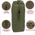 thumbnail image 4 of Favory Top Load Canvas Duffle Bag ‎2 Pounds Item Weight, made of ‎Cotton and Canvas, ‎260 Liters capacity 30" X 50" Coyote Brown, 4 of 5