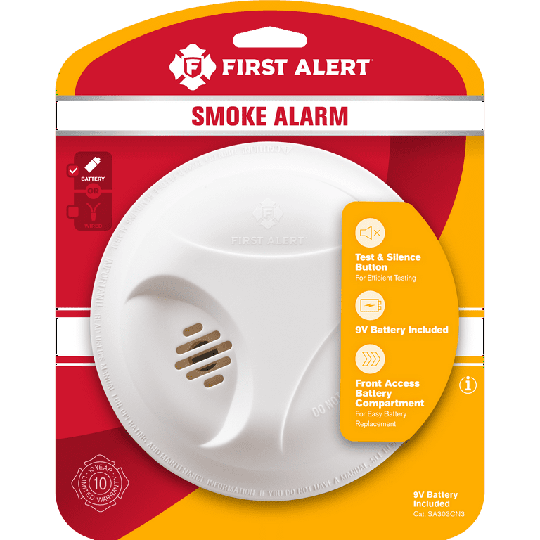 First Alert SA303CN4 Battery Powered Smoke Alarm with Silence Button First Alert SA303CN4 Battery Powered Smoke Alarm with Silence Button