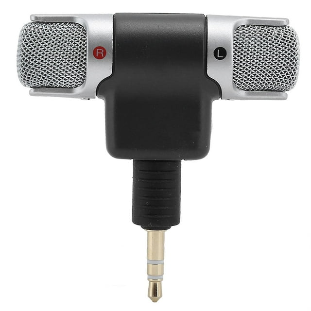 Mini 3.5mm Jack Stereo Microphone Dual Channel Wireless Microphone for Mobile Phone Tablet Level 3
