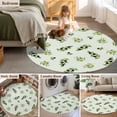 thumbnail image 5 of Round Rugs 3.3Ft, Spring Botanical Round Area Rug Washable Indoor Throw Carpet, Green Olive Berry Branches Leaves Fruit Soft Non Slip Circle Rug for Laundry Room Patio Home Decor Aesthetic, 5 of 8