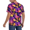 thumbnail image 2 of Lsque Purple Flower Pattern Mens Polo Golf Shirts Funny Graphics Shorts Sleeve Button Shirts Baseball T-shirt-4X-Large, 2 of 7