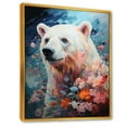 thumbnail image 2 of Designart "Pastel Hued Polar Bear Tranquility" Animals Bear Floater Framed Wall Decor, 2 of 5