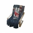 thumbnail image 4 of 4th of July Soft Flannel Fleece Blanket, American Flag Backdrop with Stars and Swirled Abstract Stripes Patriotic Design, Cozy Plush for Indoor and Outdoor Use, 60" x 80", Multicolor, by Ambesonne, 4 of 6