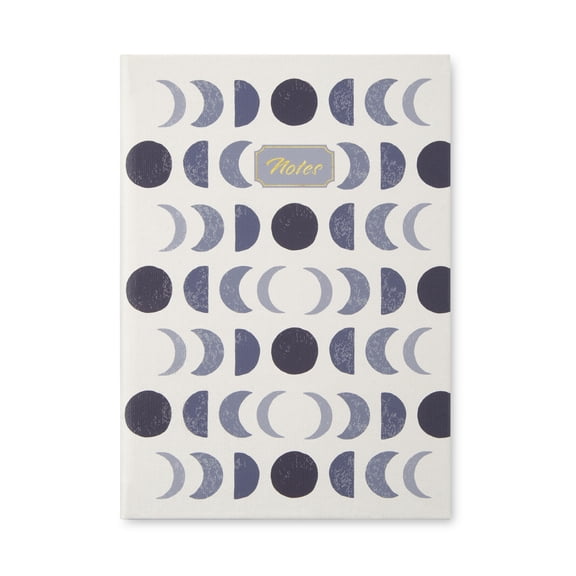 Pen+Gear Canvas Cover Hard Case Journal, 192 Pages, Moon Phases
