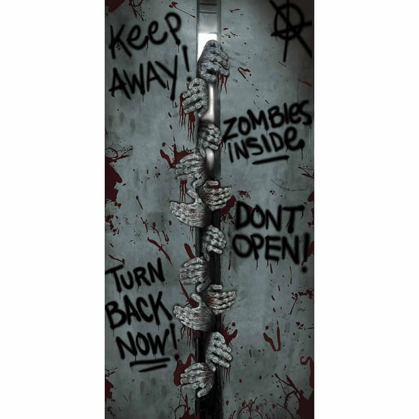 Breakout Zombie Door Cover Halloween Decoration