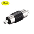thumbnail image 1 of Acoplador de audio y video RCA macho a RCA macho Uxcell, niquelado, 2 unidades, 1 of 4
