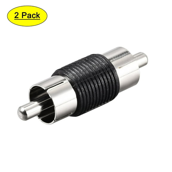 Uxcell RCA Male to RCA Male Audio Video Coupler Nickel Plated 2 Count
