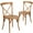 Oak, variant on Flash Furniture 2 Pack HERCULES Series Pecan Cross Back Chair