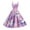 Purple Pink, variant on Women's Christmas Print Casual Fashion Round Neck Mid-Length Dress with Vintage Style for Holiday Parties and Casual Outings,Sky Blue,L