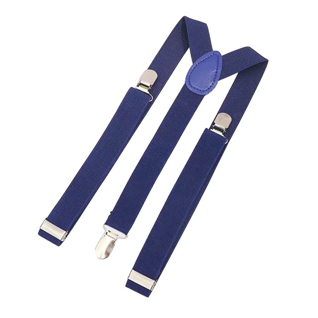 CSChome Elastic Strap Suspenders Unisex Elastic Strap Suspenders - Solid Color Adjustable Non-Slip Y-Back Braces