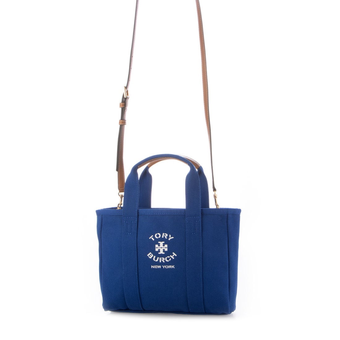 トートバッグ TORY BURCH Women Bags 158040104 BLUE Tory Burch Women's Small Canvas Tote Satchel Crossbody Bag