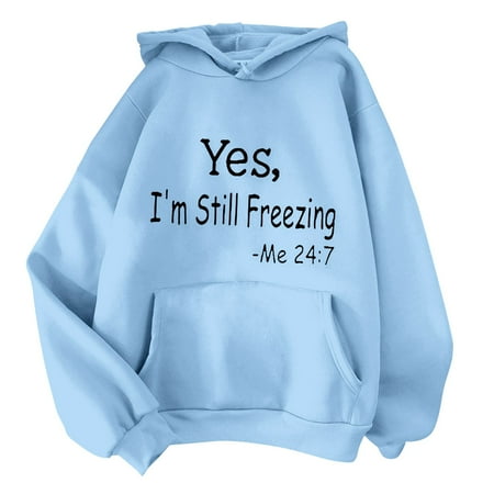 

WUDATI Women s Autumn Winter Printed Hooded Sweatshirt with Pockets Versatile Casual Warm Top Comfortable Daily Wear for Home School Work Street Party Layering Outfit