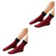 thumbnail image 1 of Minnieouse 1 par de calcetines térmicos para mujer, medias de terciopelo para clima frío, calentador de pies informal, , cómodo, grueso, rojo Vino rojo 2Conjunto, 1 of 6