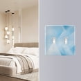 thumbnail image 5 of Dailycode Light Switch Plate Covers 2 Gang Wall Plate Plastics Outlet Covers for Kitchen Home Office Decor Blue White Abstract Geometric Lines, 5 of 8