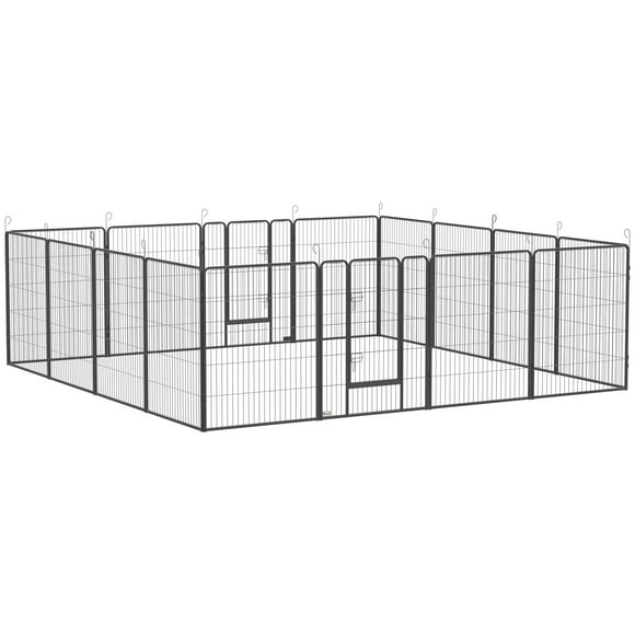 PawHut 16 Panel 39" Height Heavy Duty Dog Playpen for S M L Size