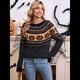 thumbnail image 5 of Suéteres de Mujer de Larga con Cuello Redondo, Bonitos y Casuales de Punto. Negro XL, 5 of 10